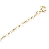 18 Inch 14/20 Gold Filled Figaro Chain Necklace 1.5mm Wide With Spring Ring Closure - JewelryWeb