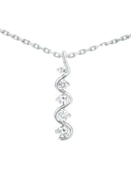 0.60 Round CUT Journeys Diamonds Pendants Necklaces in 18kt White Gold