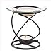 Spiral Oil Warmer Tealight Candle Holder Metal Glass