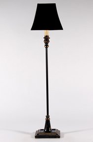Black Washed Slim & Simple Console Table Lamp