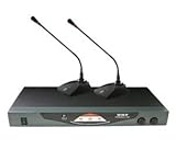 Pyle PDWM2150 Professional Dual Table Top VHF Wireless Microphone System