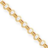 14k 3.75mm Hollow Rolo Chain Necklace - 30 Inch