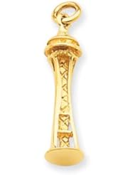 14k Gold Seattle Tower Charm