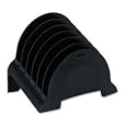 Rubbermaid Plastic Incline Sorter, Three Sections, 9.625 x 6.5 x 7.375 Inches, Black (86023)