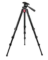 Manfrotto 728B Digi Compact Tripod with Integrated 3-Way Head and Carrying Bag (Black)