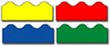 BORDER SET SCALLOPED 4-PK RED YELLOW GREEN BLUE