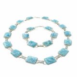 Bracelet & Necklace Larimar Set
