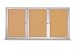 Three-Door Indoor Corkboard - 96 X 48 X 2