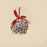 Chocolate Shop Candy Apple Covered in Rainbow Sprinkles Christmas Ornament 3