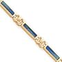 14k 7 Inch Polished Fancy Created Opal Bracelet - Lobster Claw - JewelryWeb