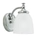 Sea Gull Lighting Colonnade One-Light Wall Sconce, Two Tone Nickel Finish with Satin Etched Glass #44275-773
