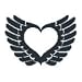 Winged Heart Temporary Tattoo 3x3