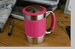 Executive Leather Desk Mug - Pink