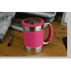 Executive Leather Desk Mug - Pink