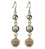 Gold Plated Triple Drop Snail Design Earrings