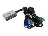 StarTech.com 2Port Mini KVM Switch w/Audio-Built-On Cables (SV221MICRA)