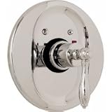 California Faucets 1/2 Thermostatic Valve with Round Trim Plate & Decorative Handle TH-150-64-PC