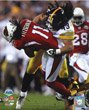 Pittsburgh Steelers Super Bowl XLIII Champions Troy Polamalu Tackling Larry Fitzgerald at Super Bowl XLIII 43