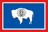 3 x 5 Feet Wyoming Nylon - indoor State Flags Made in US.
