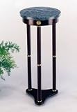 Round Green Marble Top Wooden Plant Stand