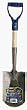 Ames True Temper Kodiak Cub Square Point Shovel with 17-Inch Power D-Grip Wood Handle #1693200