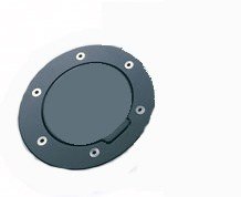 Billet Fuel Doors Aluminum Ring O.D. 7 1/8 in. Door O.D. 5 1/8 in. Black Ring And Door Non-Locking