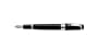 Montblanc Boheme Black with Synthetic Blue Bleu Sapphire Stone, Retractable Nib Fountain Pen 25130