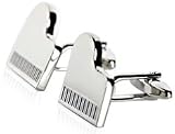 Silver Grand Piano Cufflinks with Enamel Keys with Gift Box