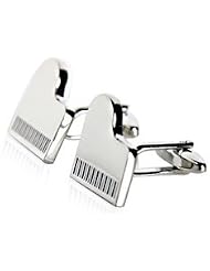 Boutons de manchettes - Grand piano argent avec bo�te de pr�sentation