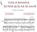 Partition : Fuir le bonheur - Piano et paroles