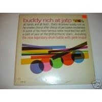 Click here to buy at the JATP (Jazz at the Philharmonic) with the drum battle w  Gene Krupa by  Buddy Rich, Barney Kessel, and Illinois Jacquet .