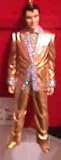 Elvis in Gold Christmas Ornament