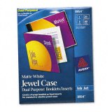 Jewel Case Insert/Booklet Combination, White Matte, 20 Booklets per Pack
