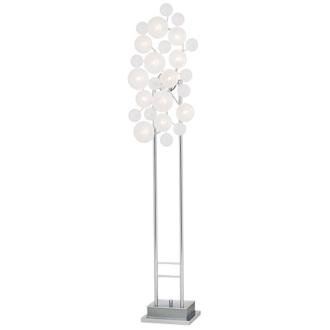 Possini Euro Design Etched Glass Lilypad Floor Lamp