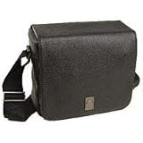 Delsey Leather CORIUM Case 1 for use with DSLR Cameras (Black)