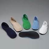 Posey Non-Skid Slippers - Large - Men 10 to 12 - Beige - Pair