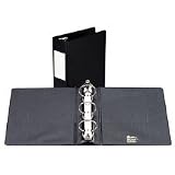 Office Products : AVE27554 Durable Round Ring Reference Binder for 8-1/2 x 5-1/2 Sheets, 2 Capacity, Black