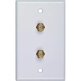 RCA VH128X Coaxial Duplex Wall Plate (White)