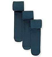 3 Pairs of Plain Stretch School Tights