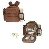 Picnic Gift - 2331 - Alphine Two Person Picnic Backpack Set - Chocolate -