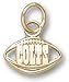 Indianapolis Colts Solid 14K Gold ''COLTS'' Football 1/4'' Pendant
