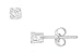 1/3 Carat Diamond Stud 14K White Gold Earrings