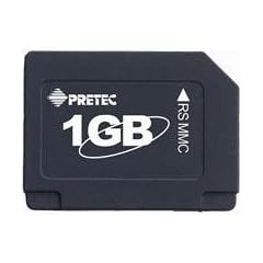 PRETEC Dual Voltage Reduced Size Multimedia Card MMCmobile / 1.8V (inkl. Adapter) 1GB