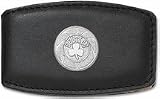 Boston Celtics 3/4" Sterling Silver Basketball on Black Leather Money Clip