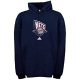 adidas New Jersey Nets Navy Blue Full Primary Logo Hoody Sweatshirt