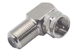 Coaxial Adapter, F Female / F Male, Right Angle