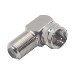 Coaxial Adapter, F Female F Male, Right Angle by L-com