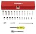 URREA P/N 47206 - 29 PC 1/4 DR (6-PT) METRIC CHROME SOCKET SET