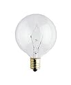 40 Watt Globe Style Light Bulb / G16.5 (2 1/16" Diameter) / Clear / Candelabra Base / Long Life 40G16.5