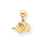 Arizona Diamondbacks Cap Dangle Earrings - 14k Yellow Gold